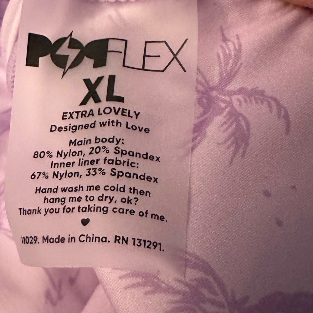 Popflex Reef Romper with Pockets lilac size XL NWT - Picture 6 of 7